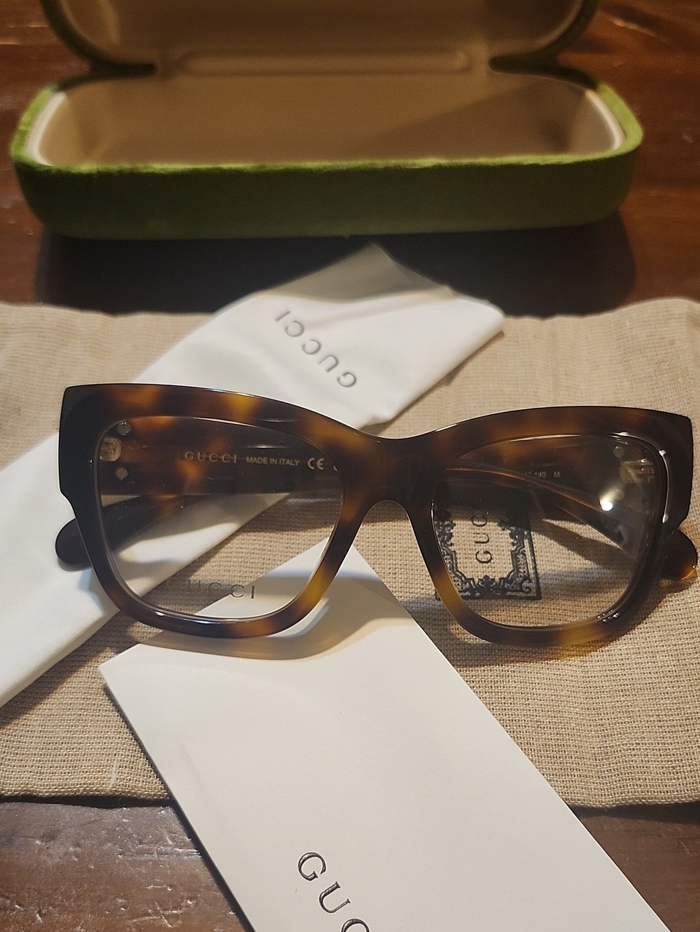 Gucci Women's Brown Tortoiseshell Havana Glasses